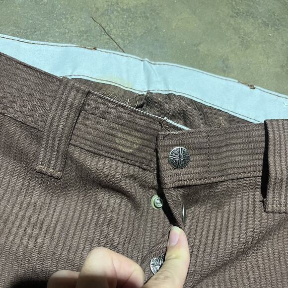 NOS Vintage 70s Choppers Brown Bell Bottom Pants 30x31 - Picture 3 of 4